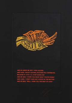 Diamantbrosche Serie 1, konzeptionelle Farbradierung von Les Levine