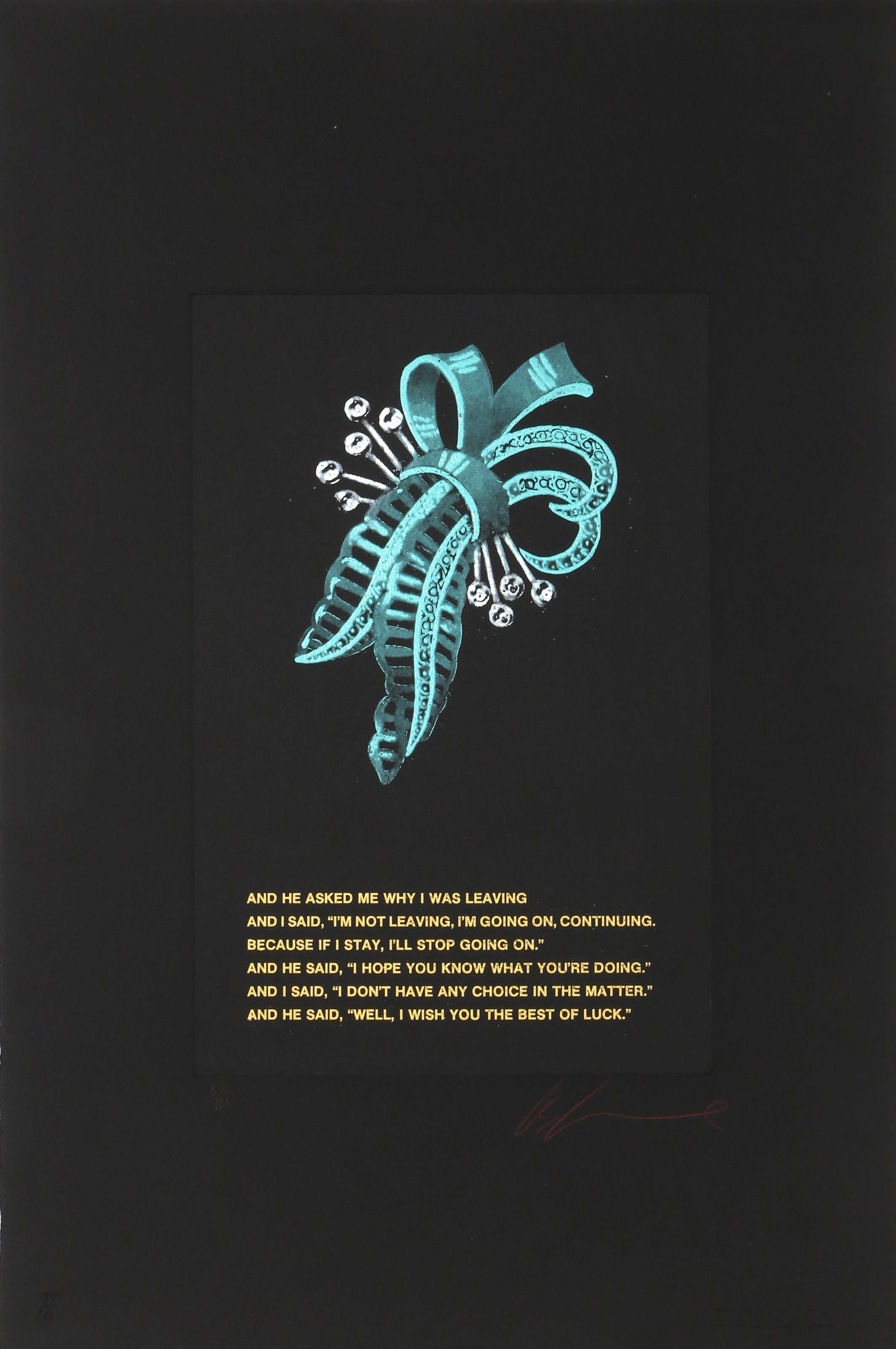 Les Levine, Irish/American (1935 - ) - Diamond Brooch Series 2, Year:  circa 1979, Medium:  Color Etching, Signed and Numbered in pencil, Edition:  100, Image Size:  18 x 11.5 inches, Size:  31 in. x 21 in. (78.74 cm x 53.34 cm)