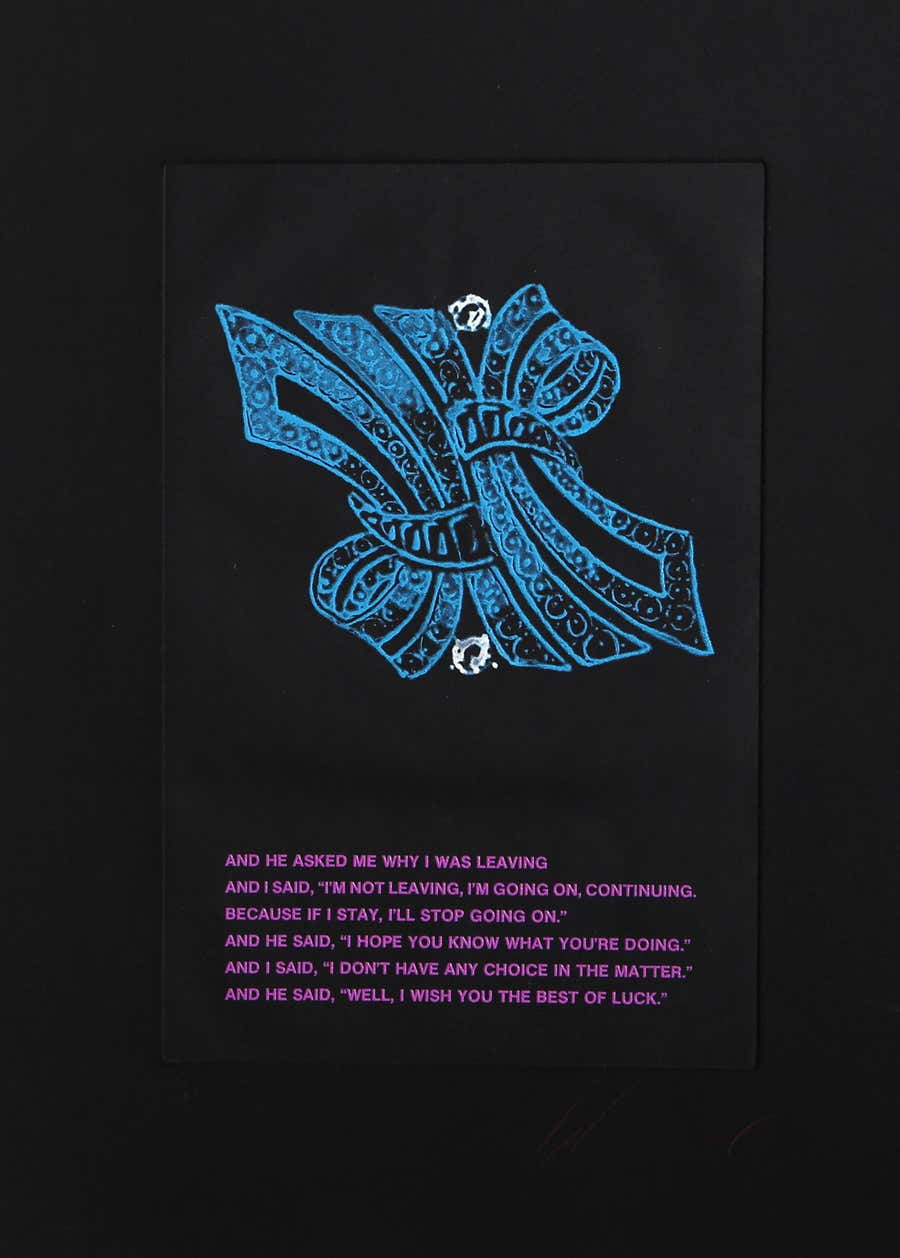 Diamond Brooch Series 4, Conceptual Color Etching by Les Levine