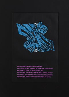 Broche en diamant série 4, gravure conceptuelle en couleur par Les Levine