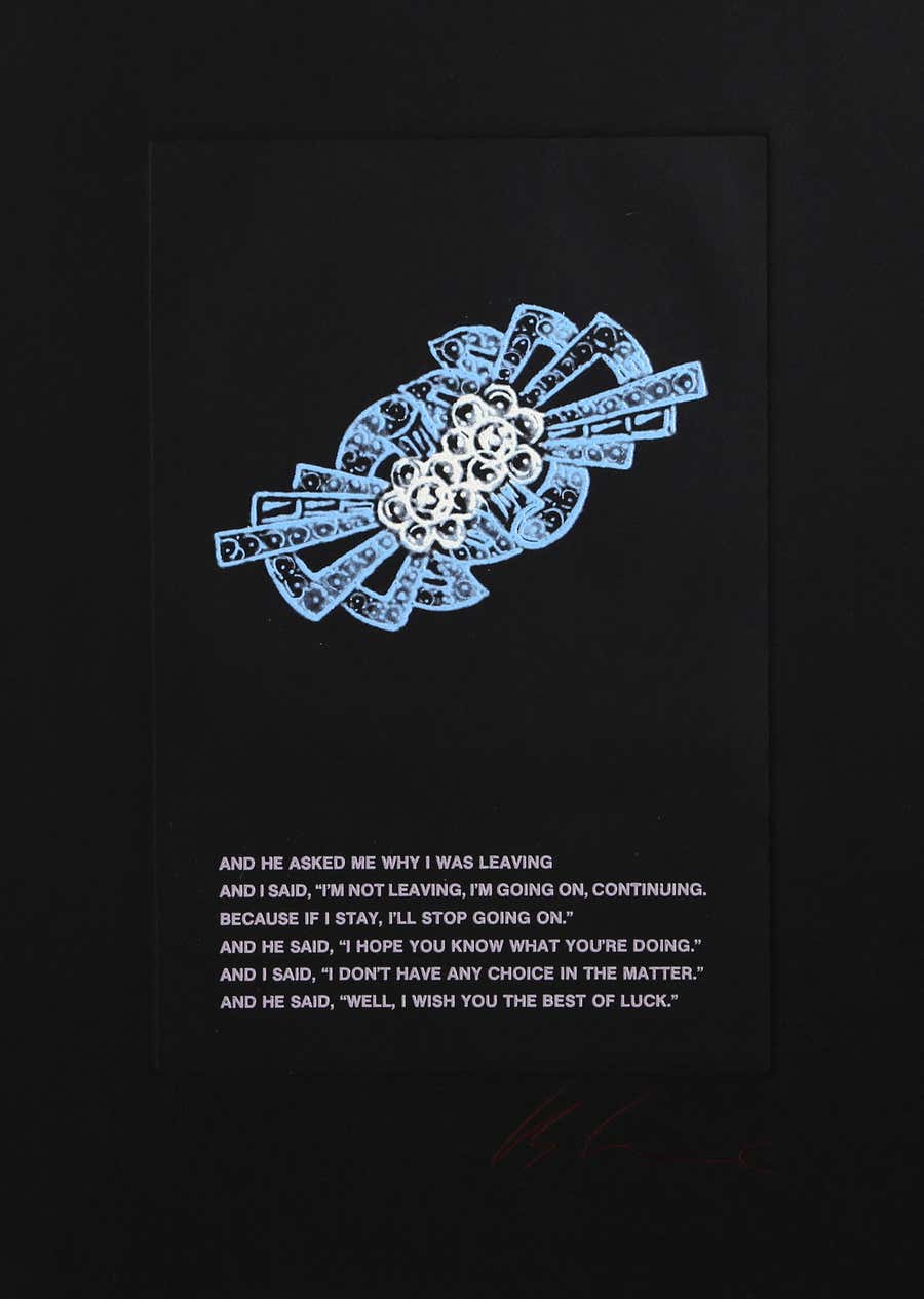 Diamond Brooch Series 7, Conceptual Color Etching by Les Levine