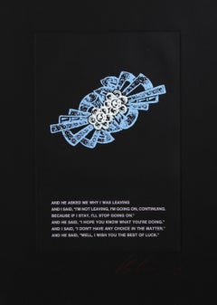 Broche en diamant série 7, gravure conceptuelle en couleur par Les Levine