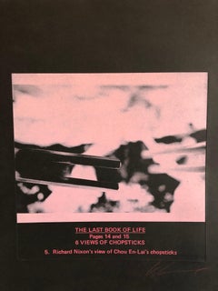 Large Conceptual "Last Book of Life" Photo Etching 1970s Pop Art