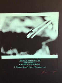 Large Conceptual "Last Book of Life" Photo Etching 1970s Pop Art