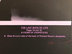 Large Conceptual "Last Book of Life" Photo Etching 1970s Pop Art
