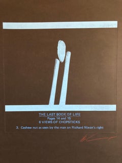 Large Conceptual "Last Book of Life" Photo Etching 1970s Pop Art