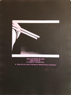 Large Conceptual "Last Book of Life" Photo Etching 1970s Pop Art