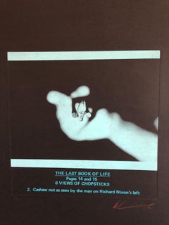 Large Conceptual "Last Book of Life" Photo Etching 1970s Pop Art Photograph