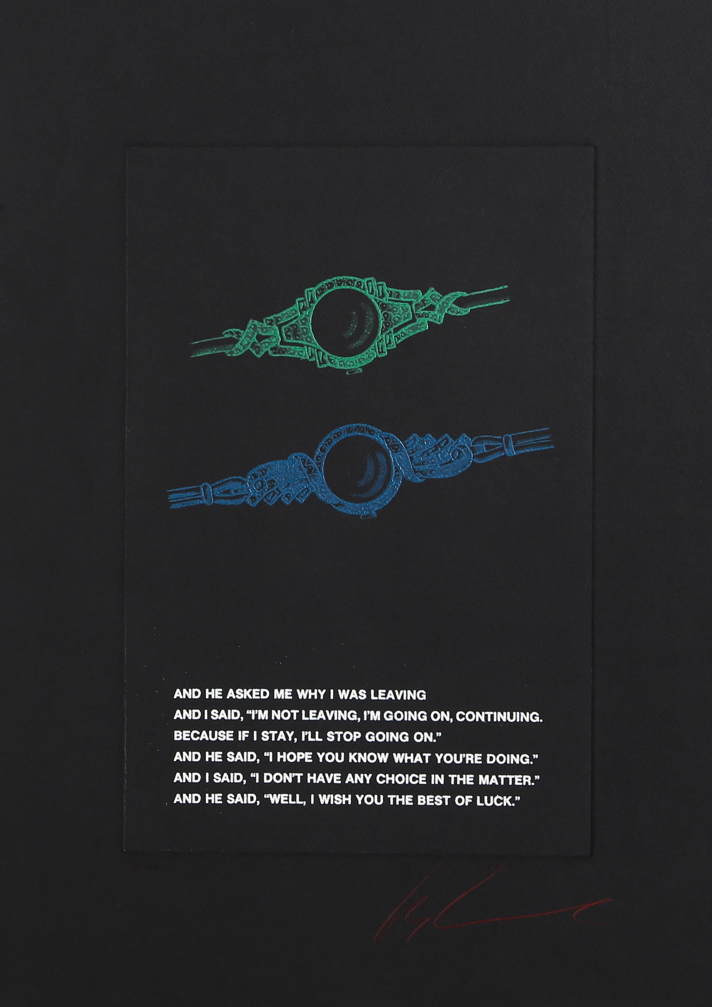 Watch Series 3, gravure conceptuelle en couleur par Les Levine