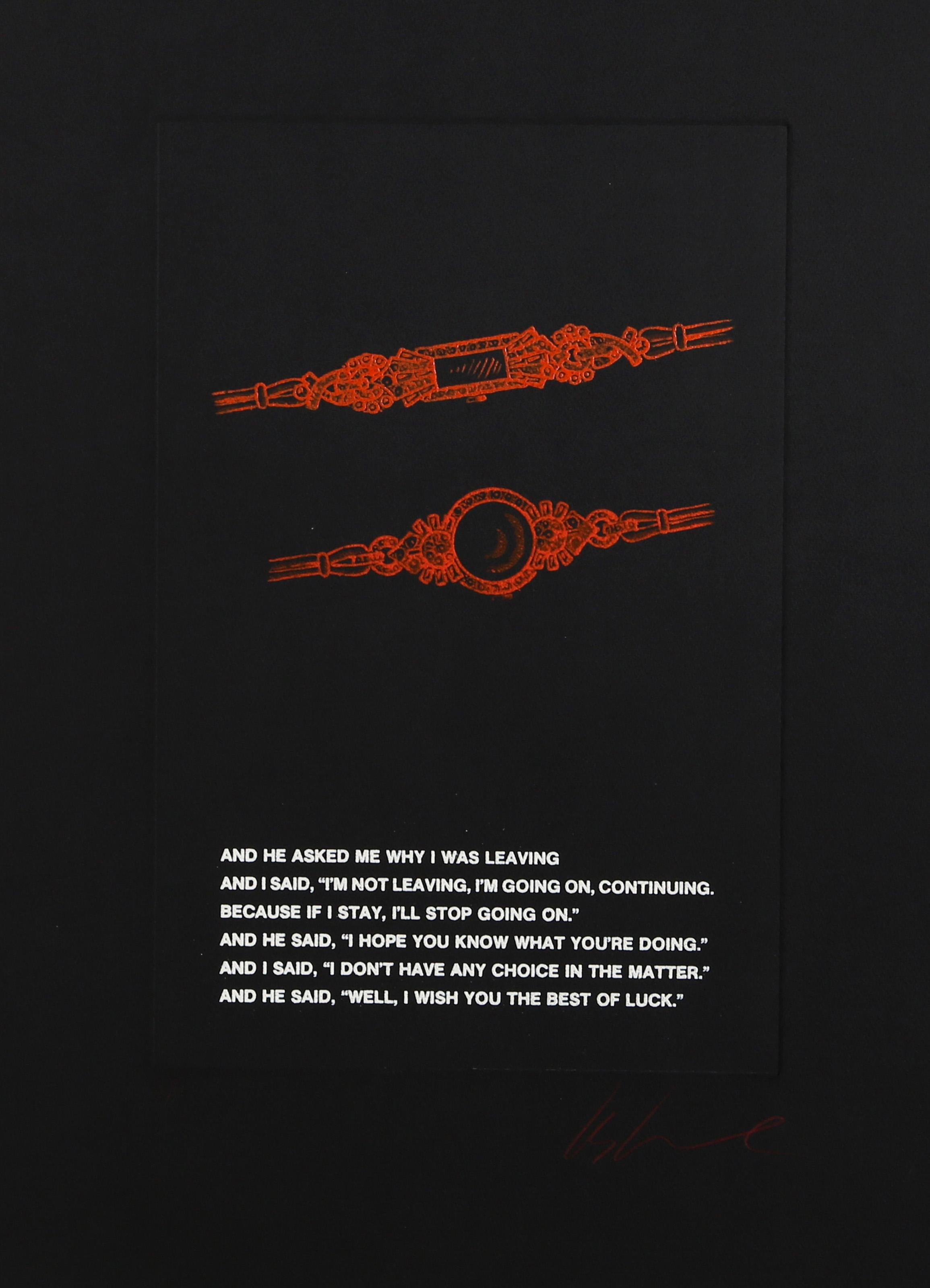 Watch Series 5, gravure conceptuelle en couleur par Les Levine