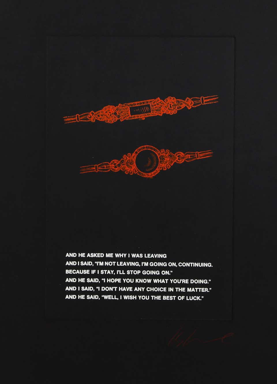 Watch Series 5, Conceptual Color Etching by Les Levine
