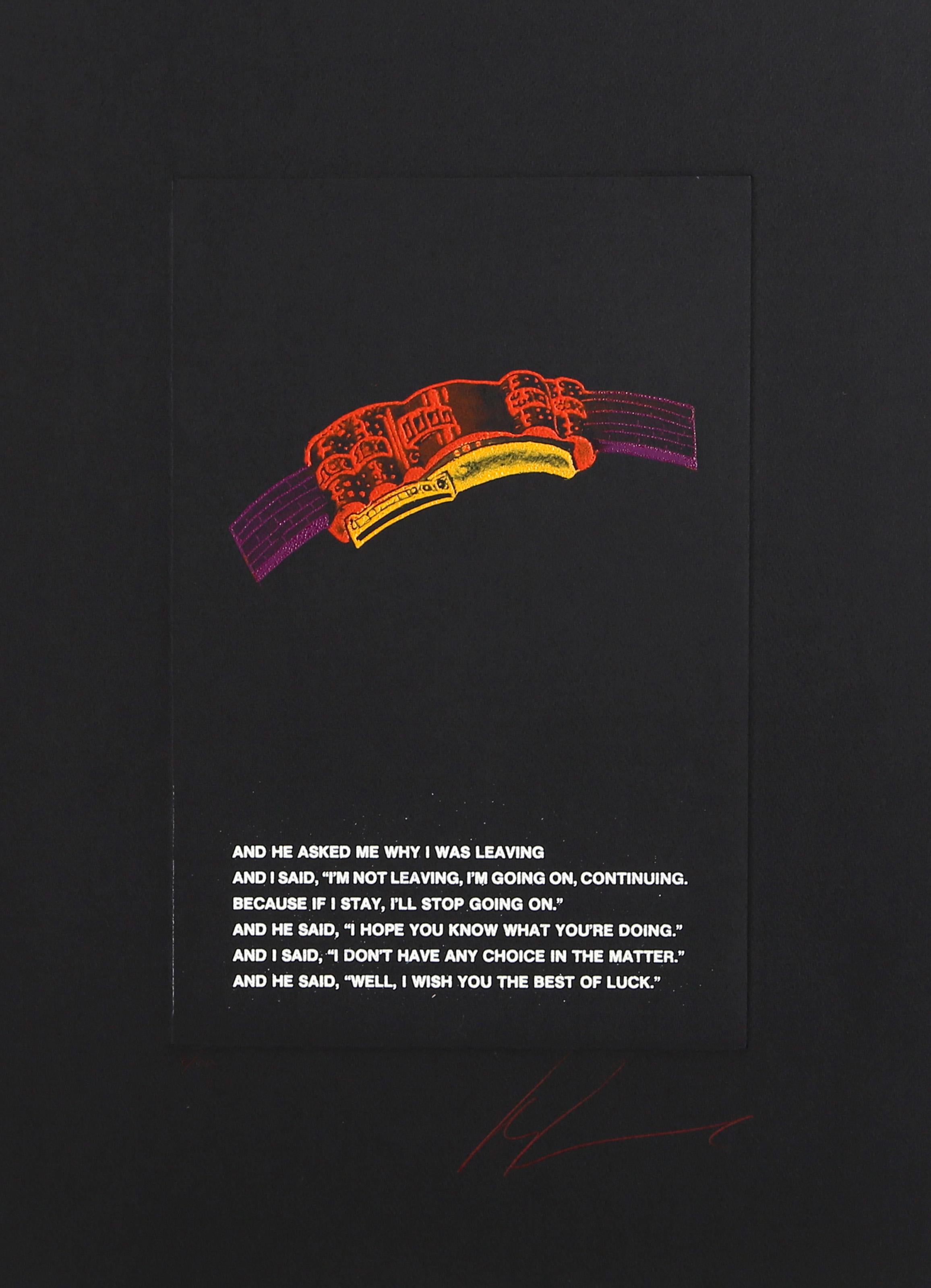 Les Levine, Irlandais/Américain (1935 - ) - Montre Series 9, Année :  circa 1979, Medium :  Gravure en couleur, signée et numérotée au crayon rouge, édition :  2/100, Taille de l'image :  18 x 11,5 pouces, Taille :  31 po x 21 po (78,74 cm x 53,34