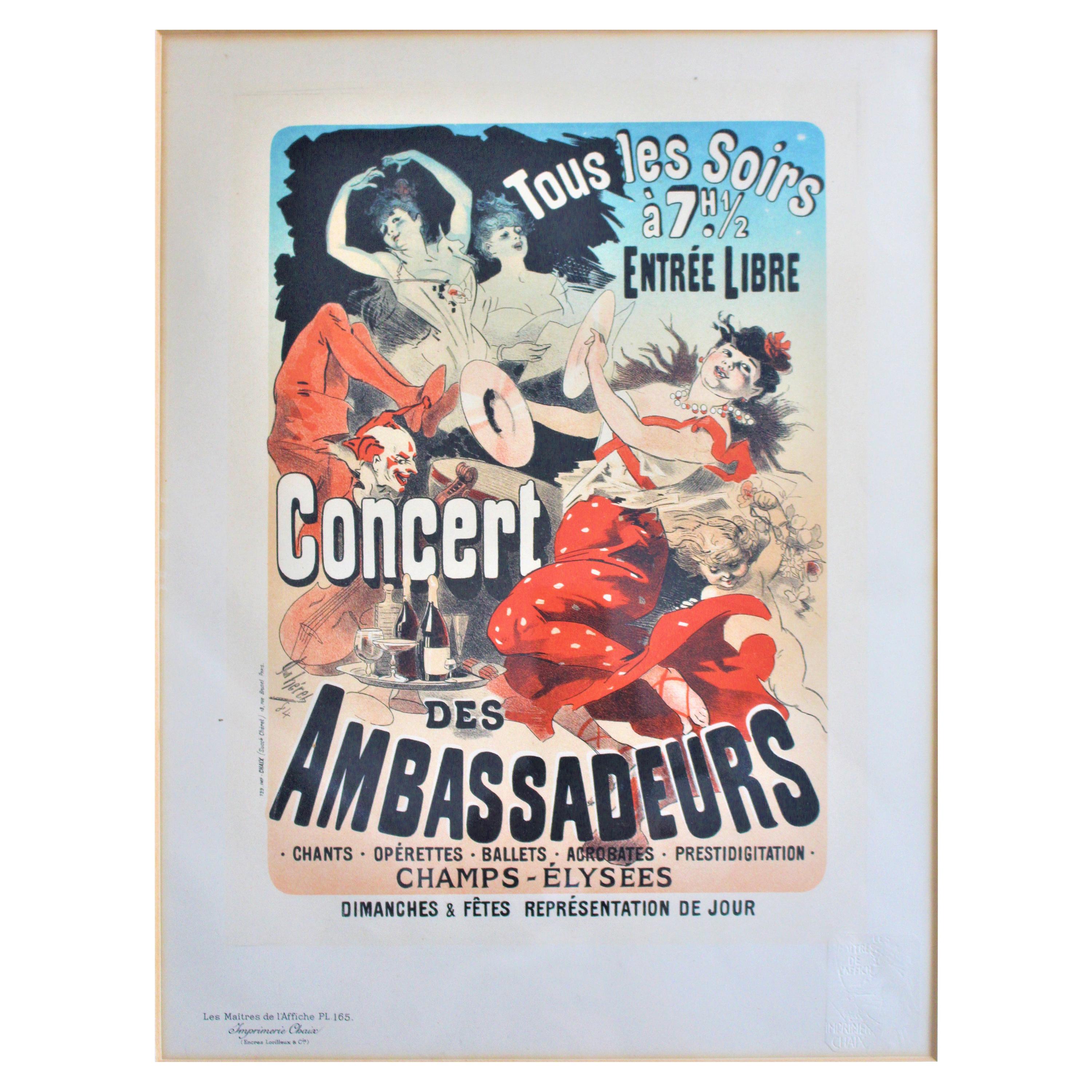 Les Maitres De L' Affiche Jules Chéret Imprimerie Chaix French Lithograph Poster For Sale