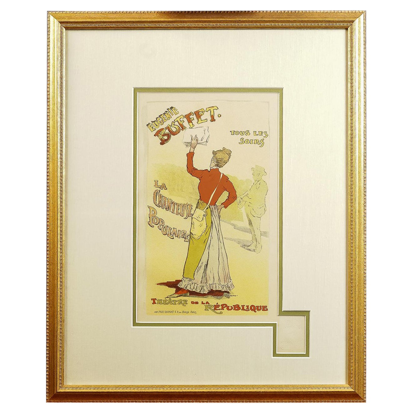 Les Maîtres de l'Affiche #151 - Eugénie Buffet  Poster di Stevens della fine del XIX secolo in vendita