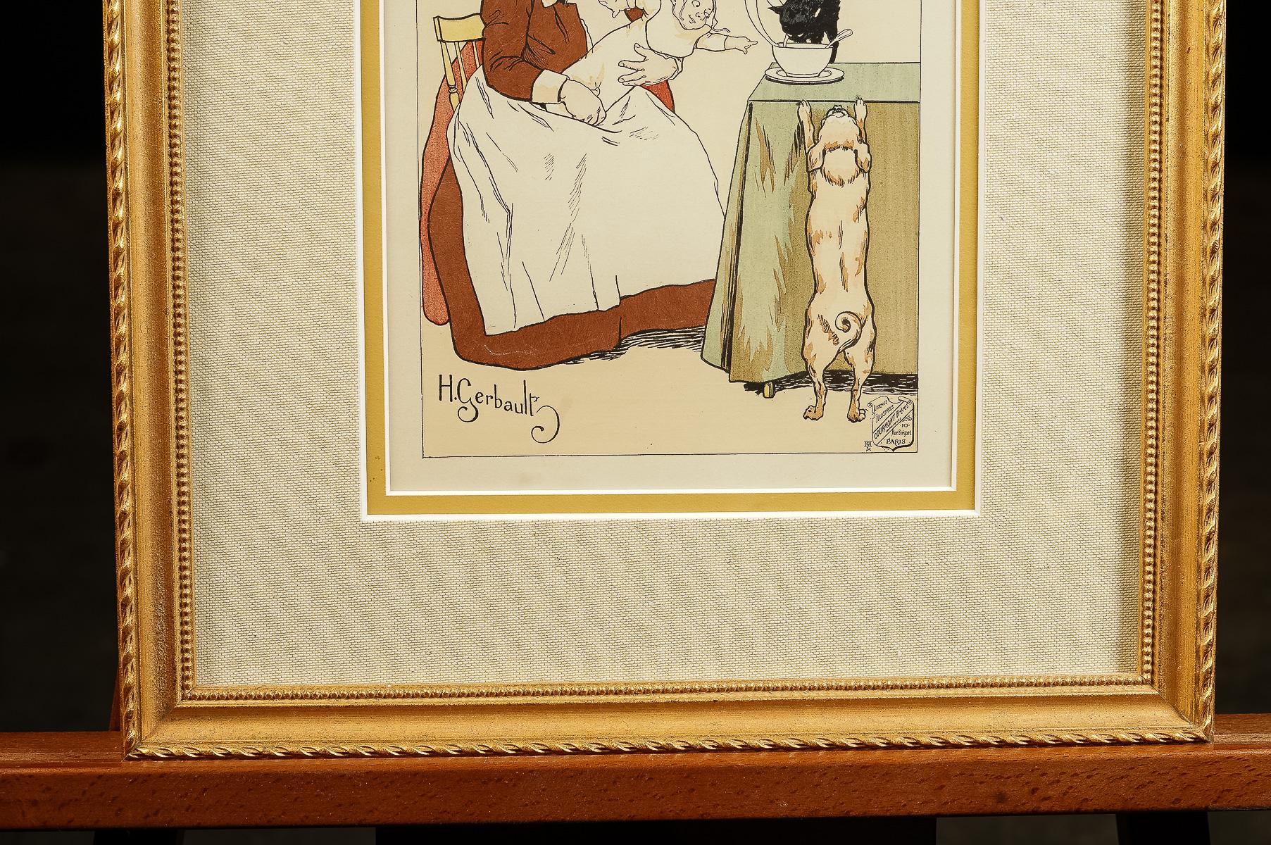 Les Maîtres de l'Affiche #83 - Chocolat Carpentier Spätes 19. Jh. Gerbault Druck (Art nouveau) im Angebot