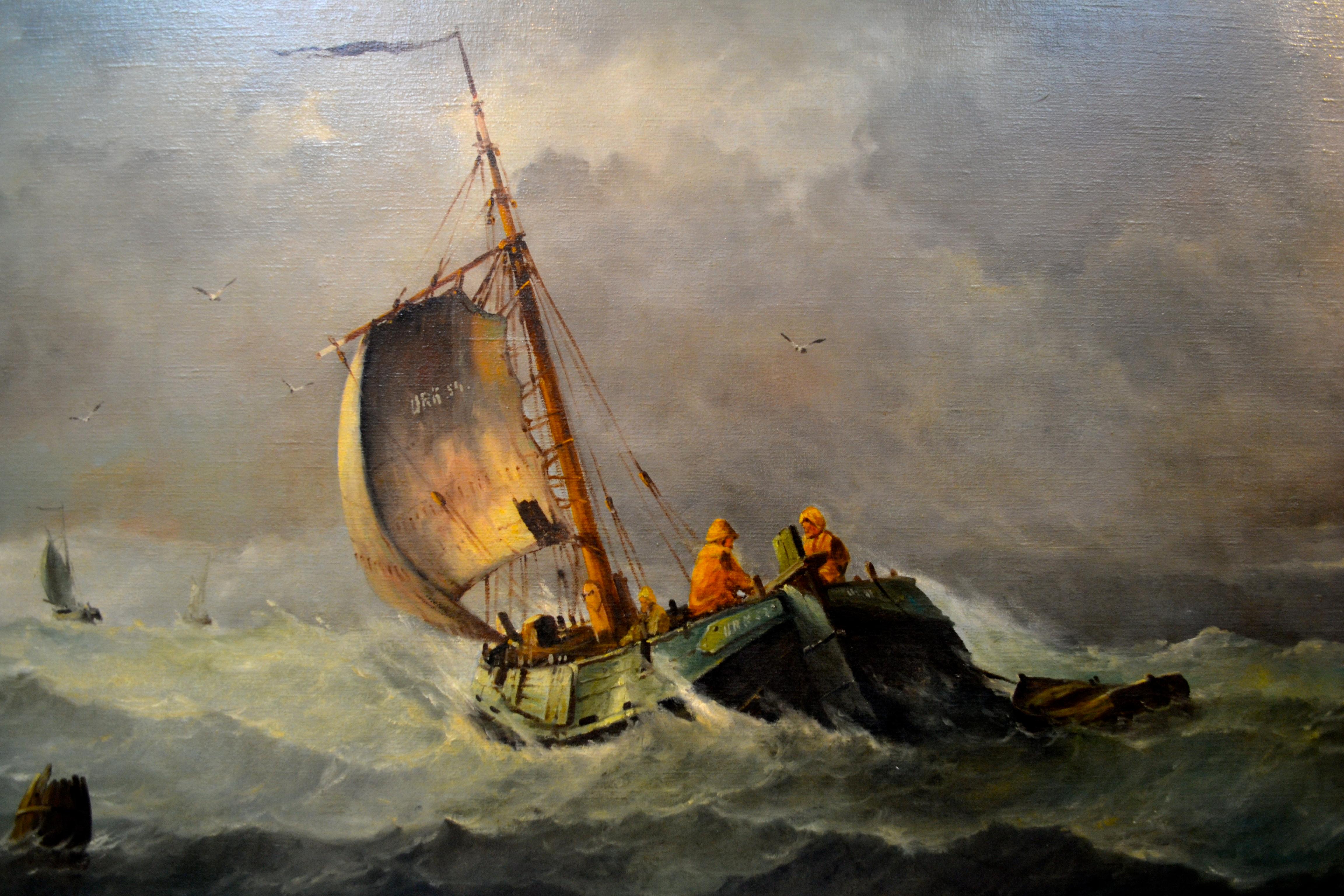 Sporting Art “Les Marins Avant La Tempete” 'Before the Storm' by Johannes Hilverdink For Sale