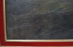 Les Marins Avant la Tempete Oil on Canvas, by Dutch Artist Johannes Hilverdink