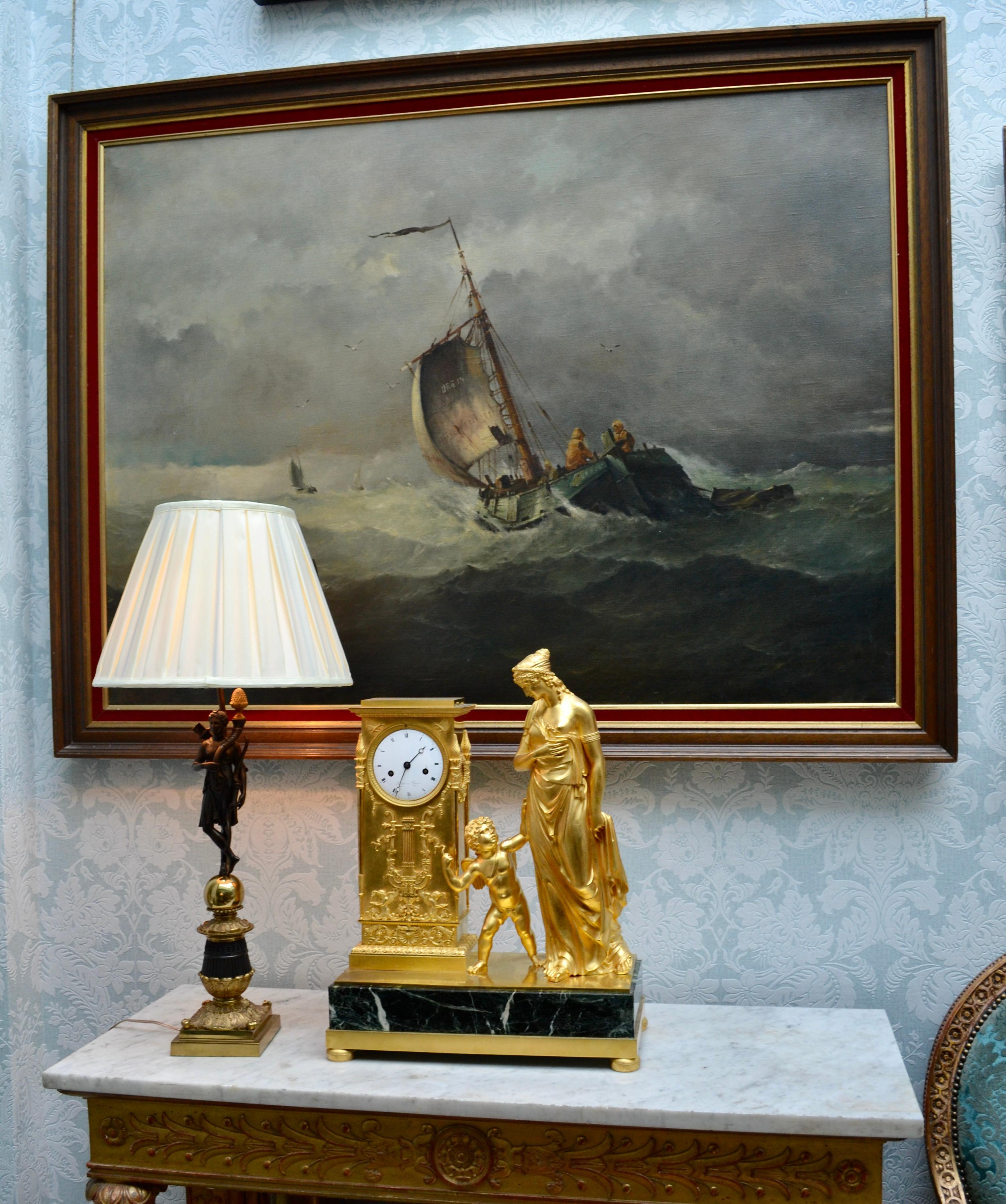 19th Century “Les Marins Avant La Tempete” 'Before the Storm' by Johannes Hilverdink For Sale