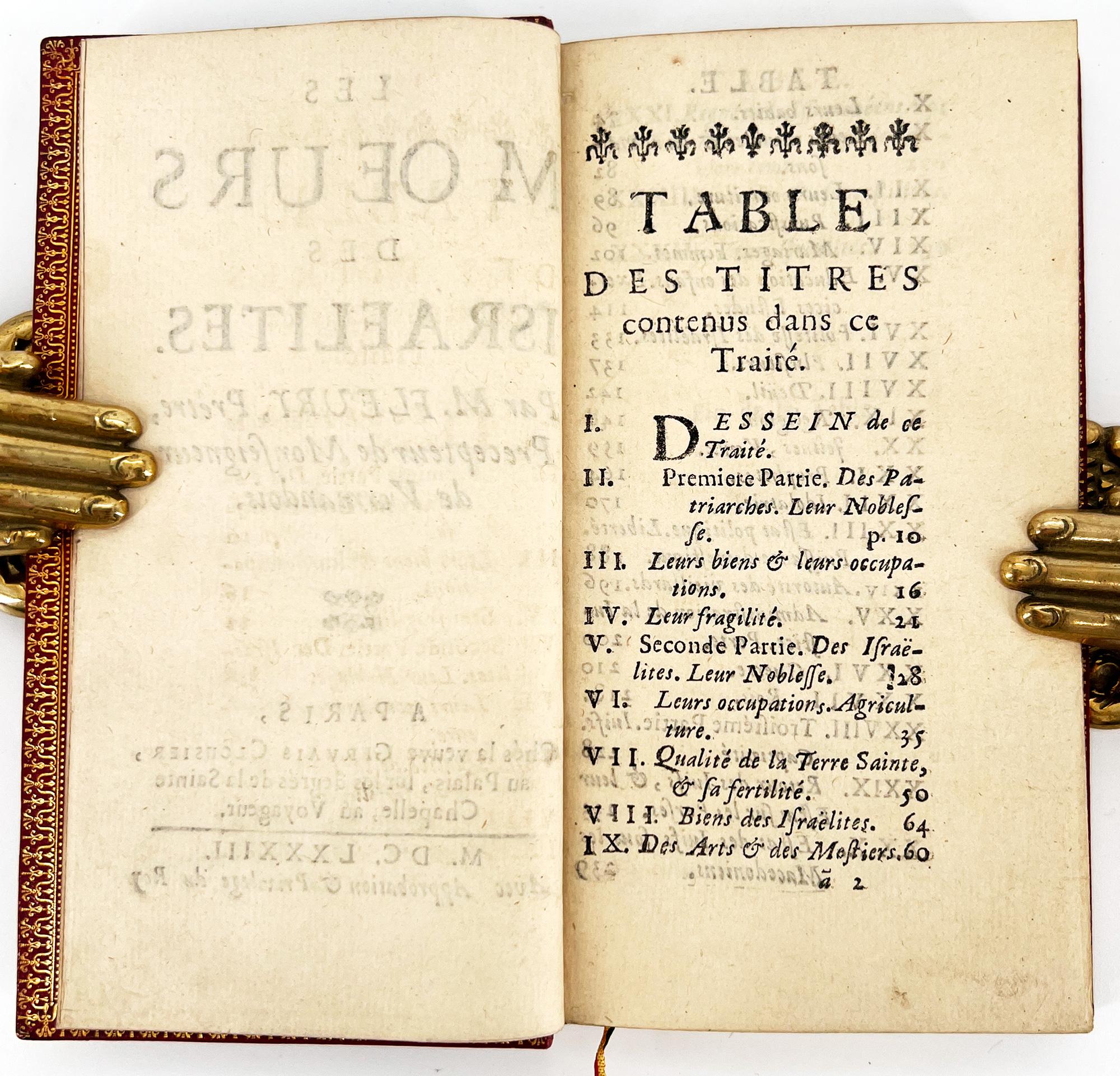 17th Century Les Moeurs des Israelites by Claude Fleury For Sale