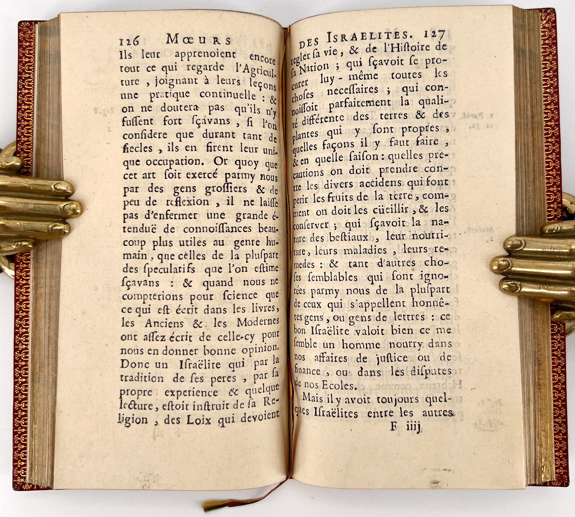 Leather Les Moeurs des Israelites by Claude Fleury For Sale