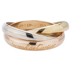 Les Must de Cartier 18kt Yellow, Rose and White Gold Trinity Ring