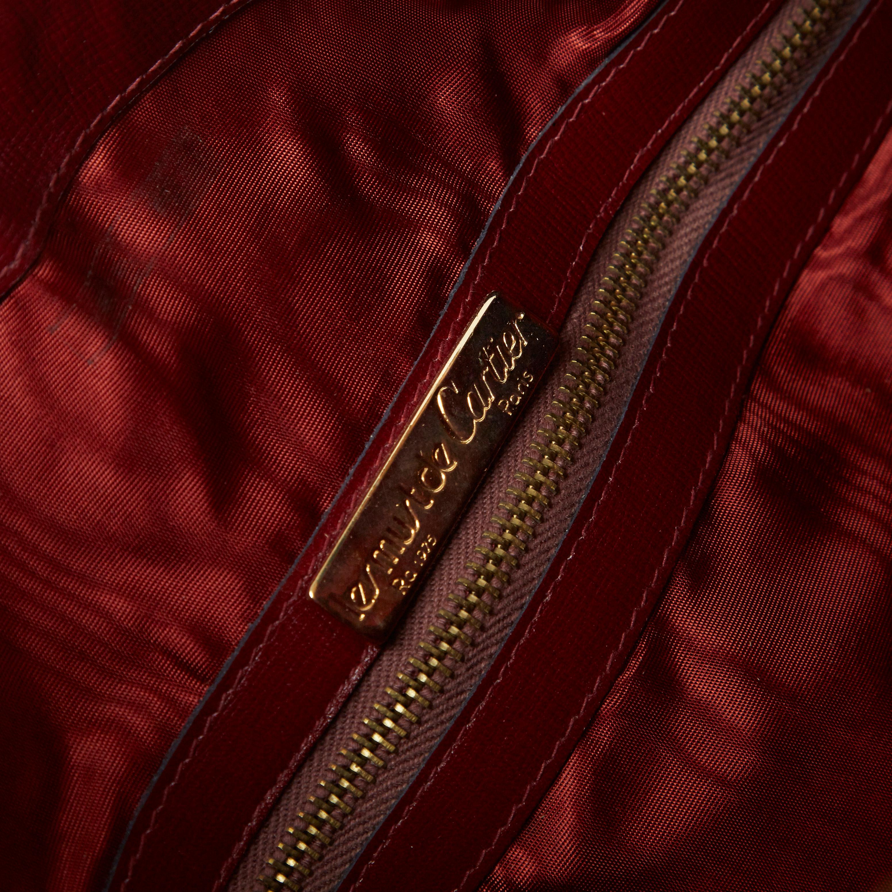 Les Must de Cartier Bordeaux Suede Boston Weekender Duffle Bag, circa 1975 3