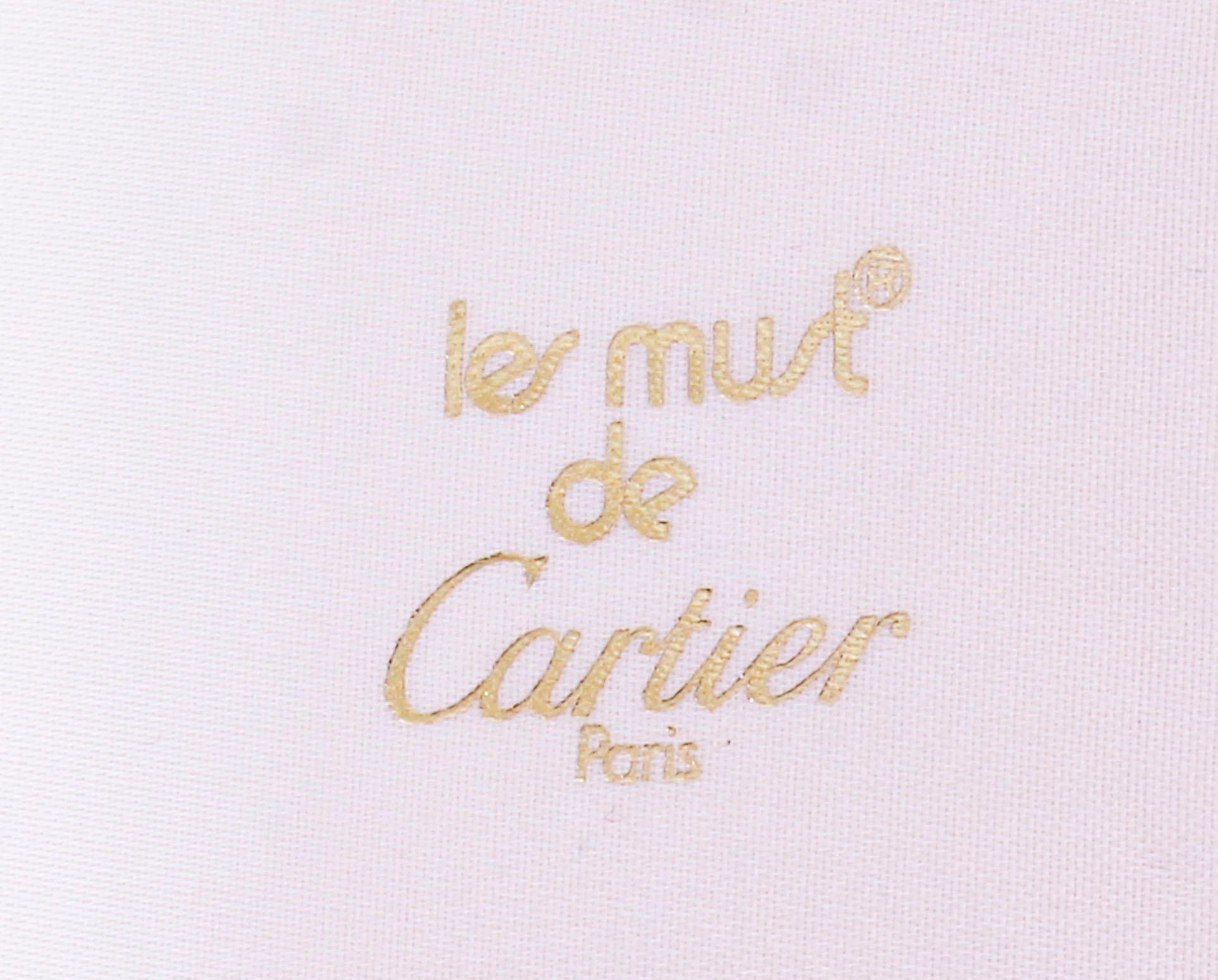 Les Must de Cartier Paris Cased Maroon and Gilt Desk Clock and Photo Frame 9