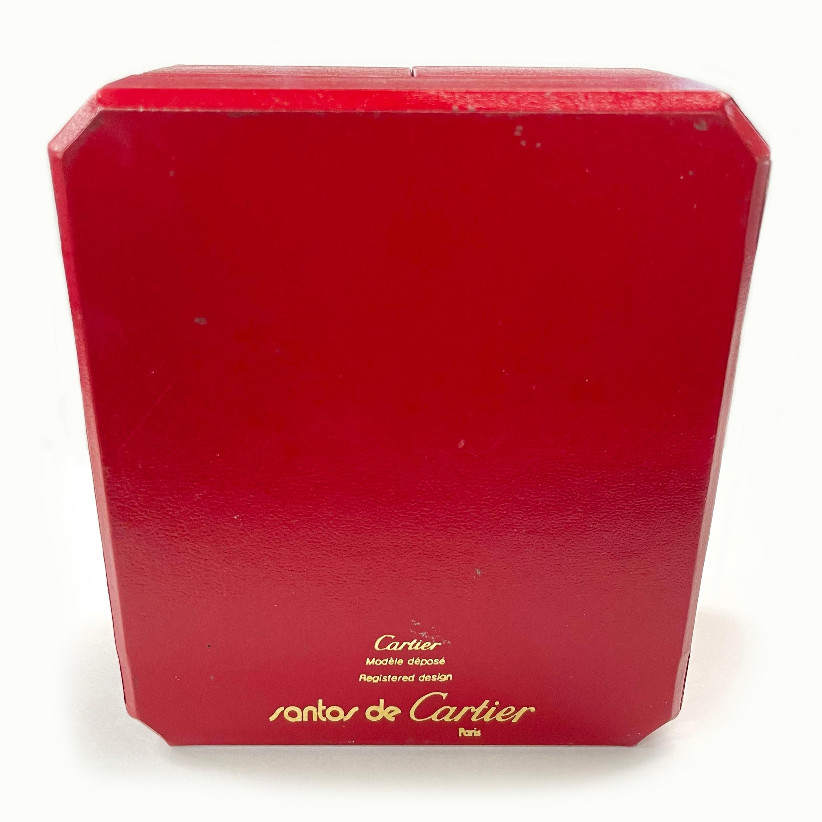 Les Must de Cartier Paris Enamel Gold Plated Travel Clock  6
