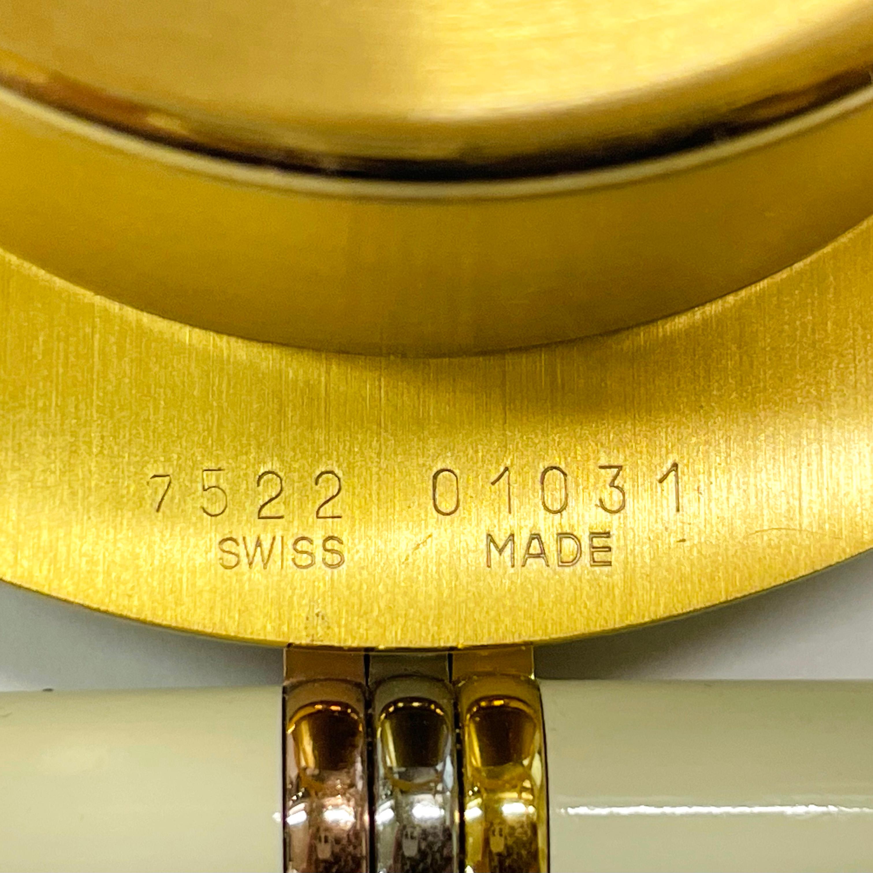 Les Must de Cartier Paris Enamel Gold Plated Travel Clock  4