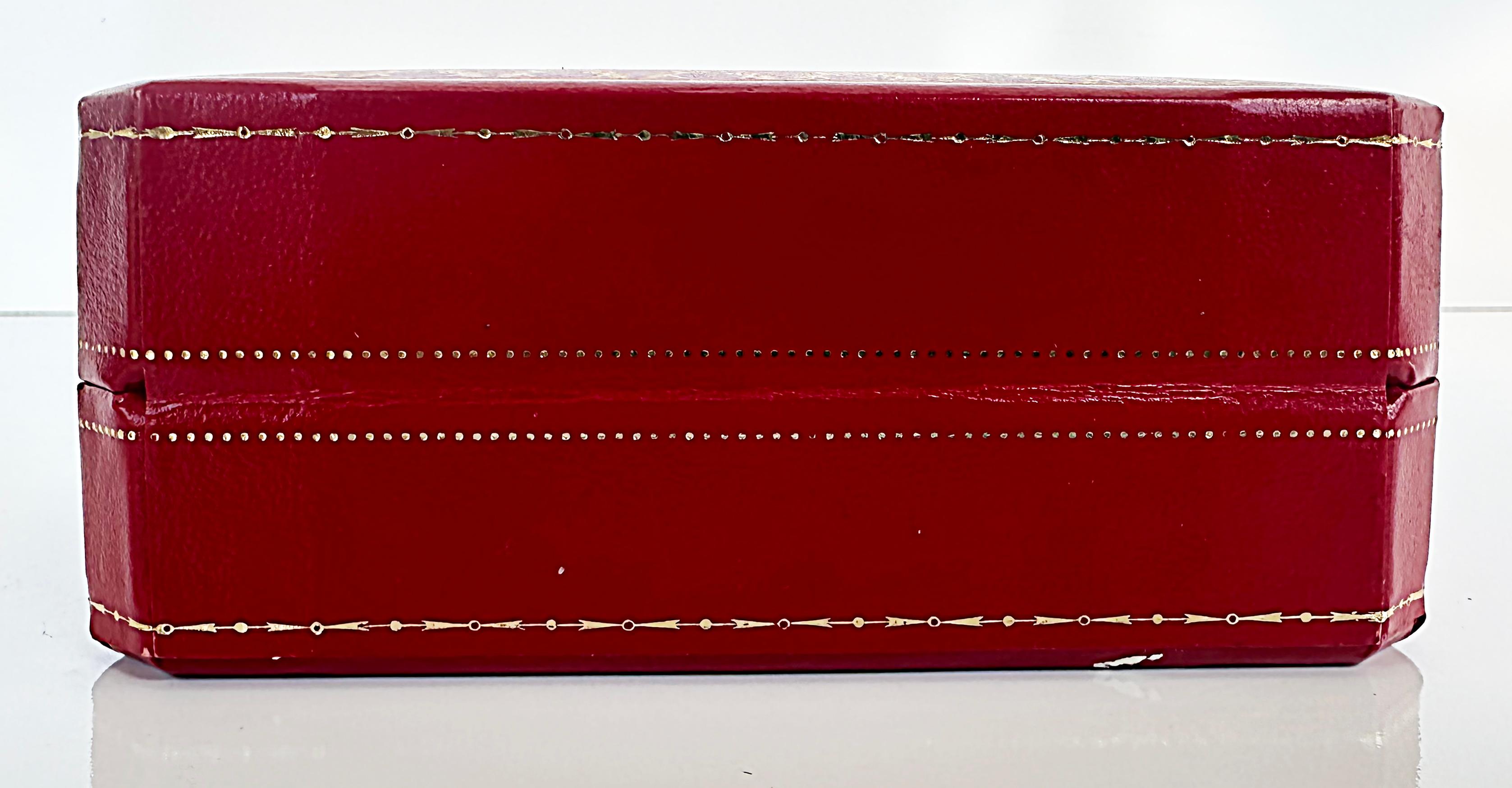 Les Must de Cartier Paris, vergoldete Emaille-Reiseuhr mit Originalgehäuse 8