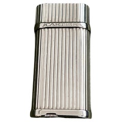“Les Must de Cartier Paris“ Retro Mini “Gordon” Platinum Finish Silver Lighter