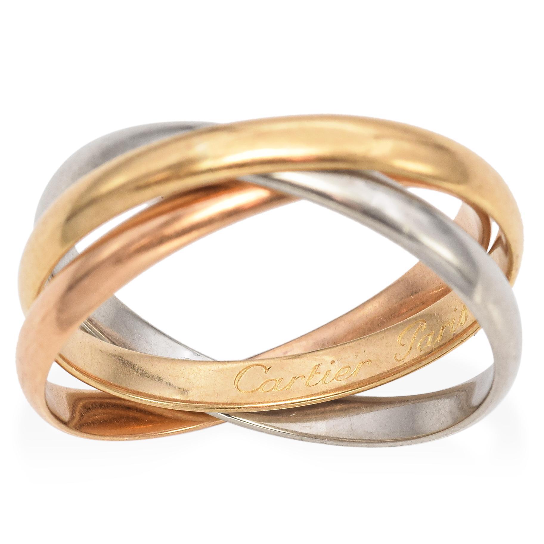 Women's Les Must de Cartier Trinity 18K Tri-Color Gold Band Ring