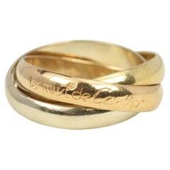 Les Must De Cartier Trinity Ring in 18K Rose, Yellow and White Gold