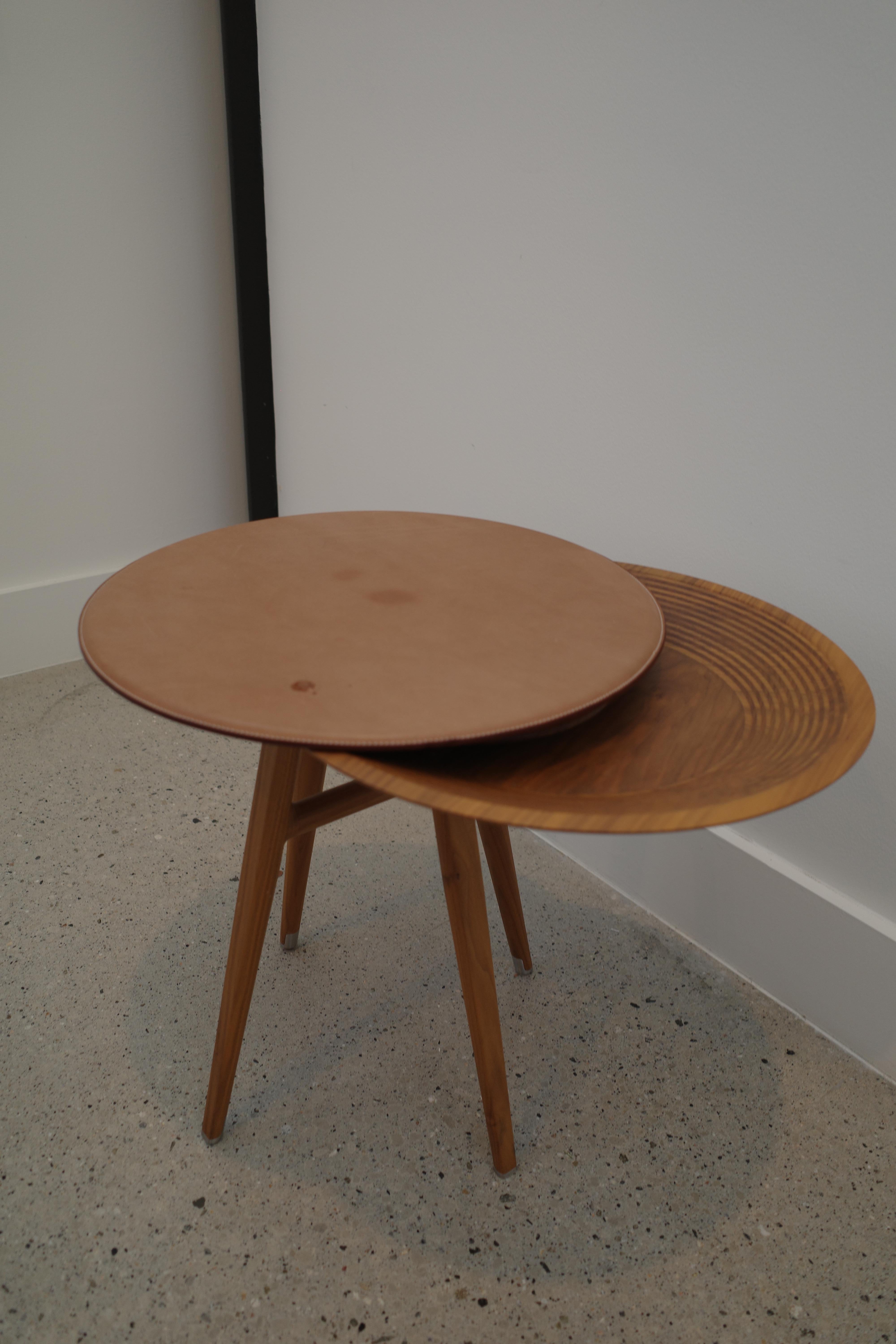 Leather Les Necessaires d'Hermès Simple Table, Small Model For Sale