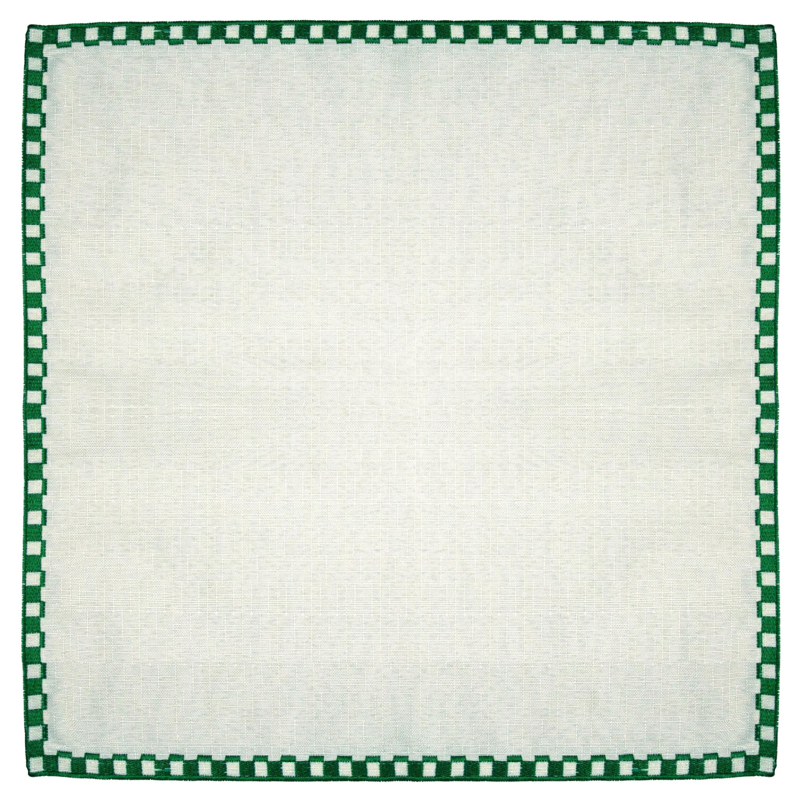 Les Noelles Napkin in Green Set of 4 For Sale