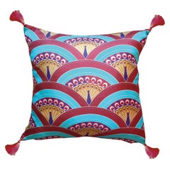 Les Ottomans, Peacoch 'Silk Cushion' by Matthew Williamson