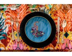 Les Ottomans "The Peacock Design" Small Porcelain Plate by Matthew Williamson