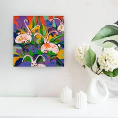 Brothers - original expressive painting - contemporary wildlife artwork