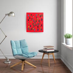 Conversation-original expressive oil painting- contemporary impasto artwork