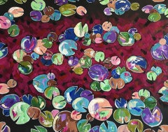 CRIMSON REFLECTION - ausdrucksstarkes Ölgemälde - zeitgenössische Kunst