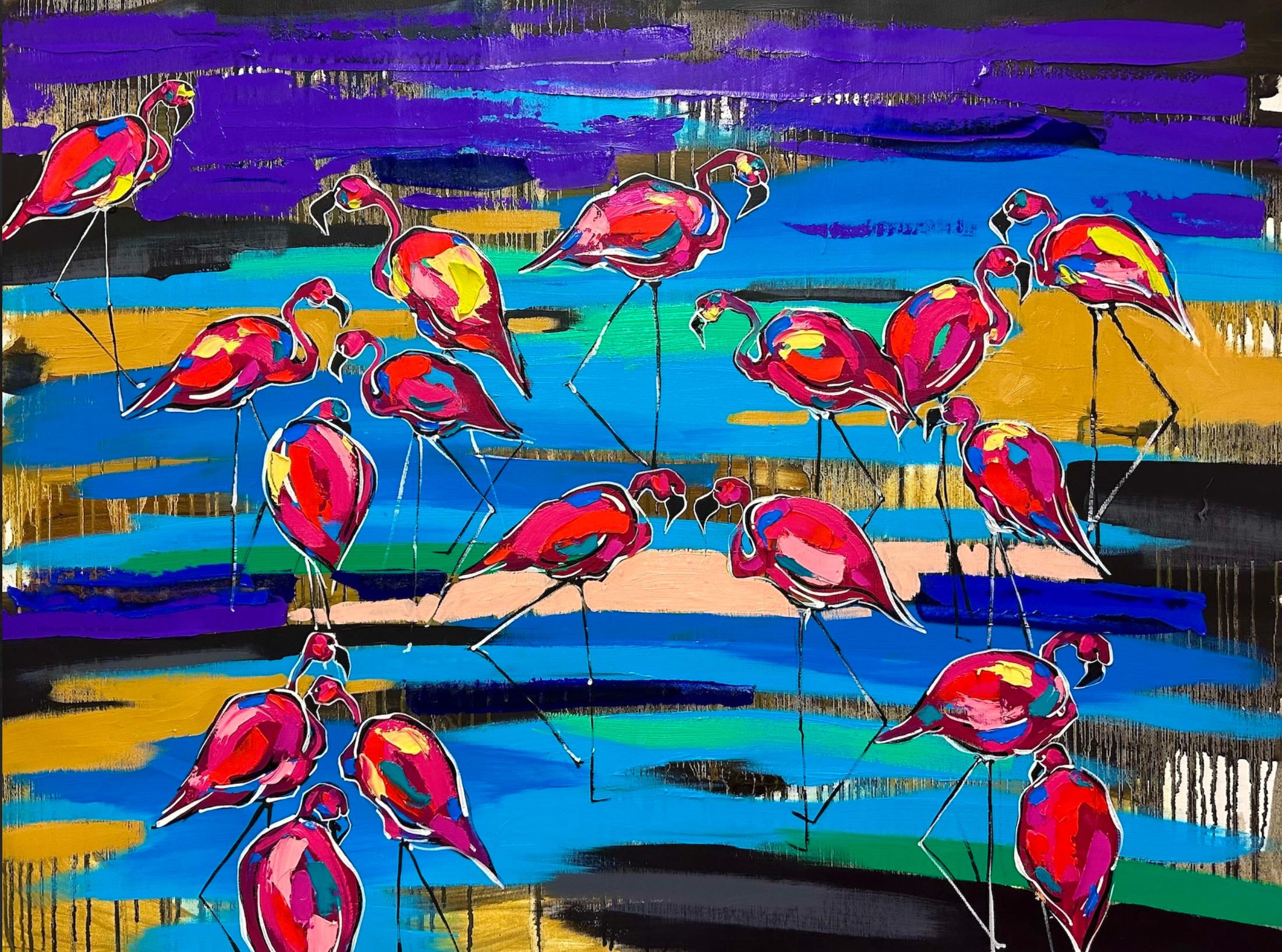 DREAMS - original expressive oil painting- contemporary wildlife artwork