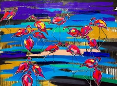 DREAMS - original expressive oil painting- contemporary wildlife artwork