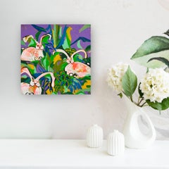 Meeting - original expressive wildlife painting - contemporary artwork