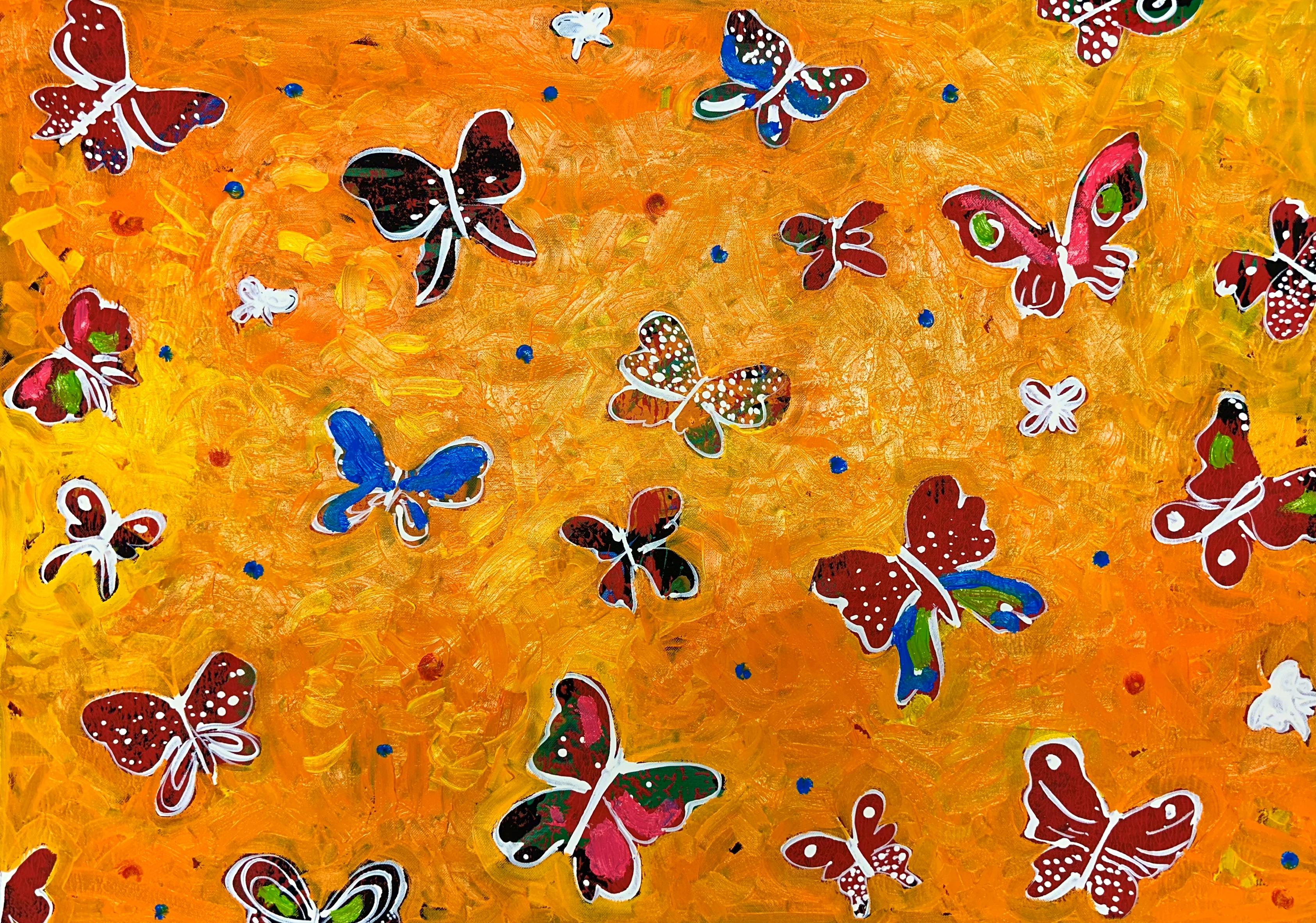 Farfalle_n2 - Painting Pop Art di Les Panchyshyn