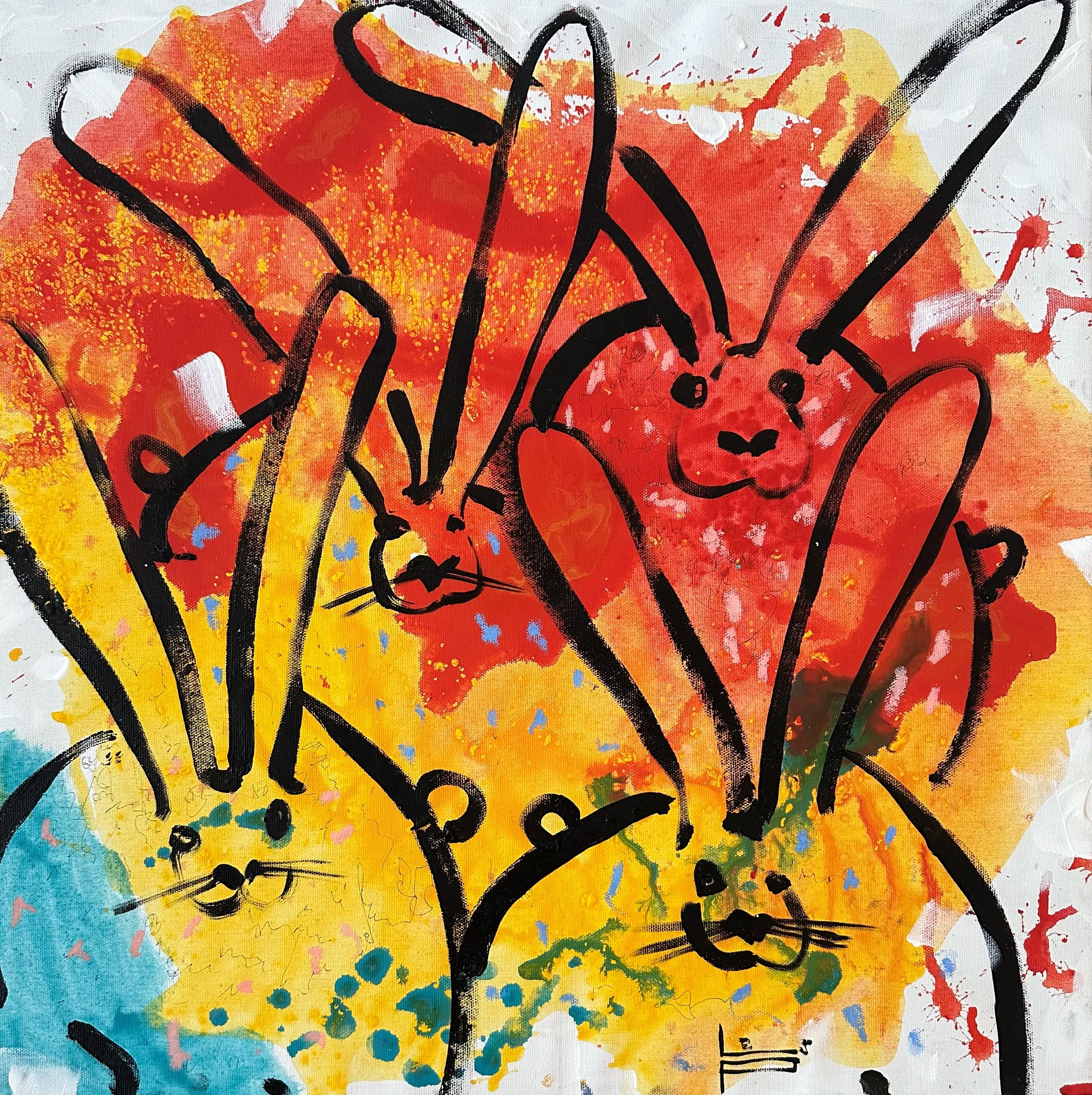 Rock Band - Animal Painting Arancia di Les Panchyshyn