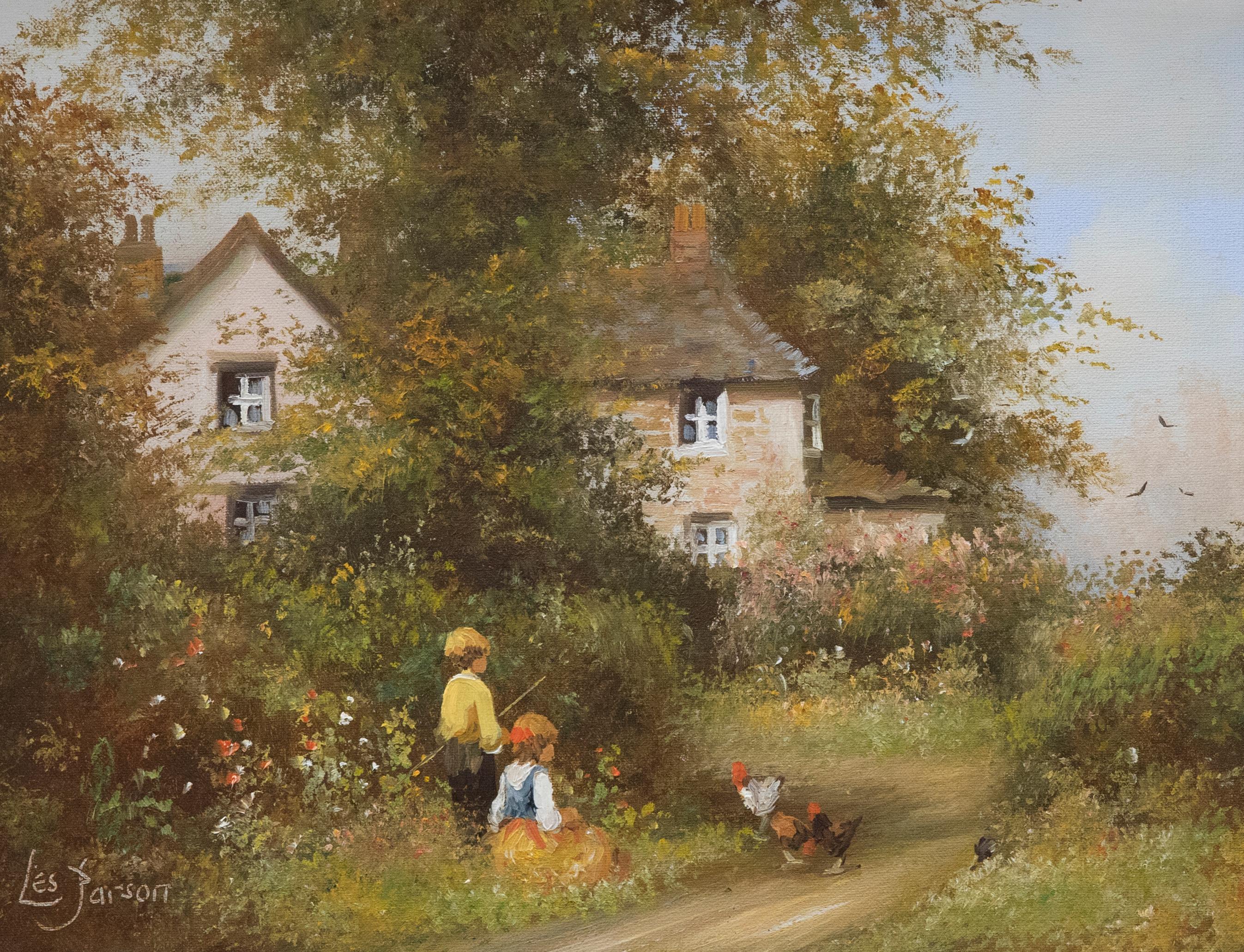 Les Parson (nato nel 1945) - Olio del XX secolo, Ritorno al cottage 1