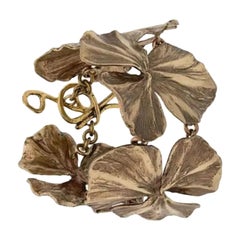 Les Paruriers Beautiful Bronze Flowers Bracelet R. Goossens Les Paruriers Beautiful Bronze Flowers Bracelet R. Goossens