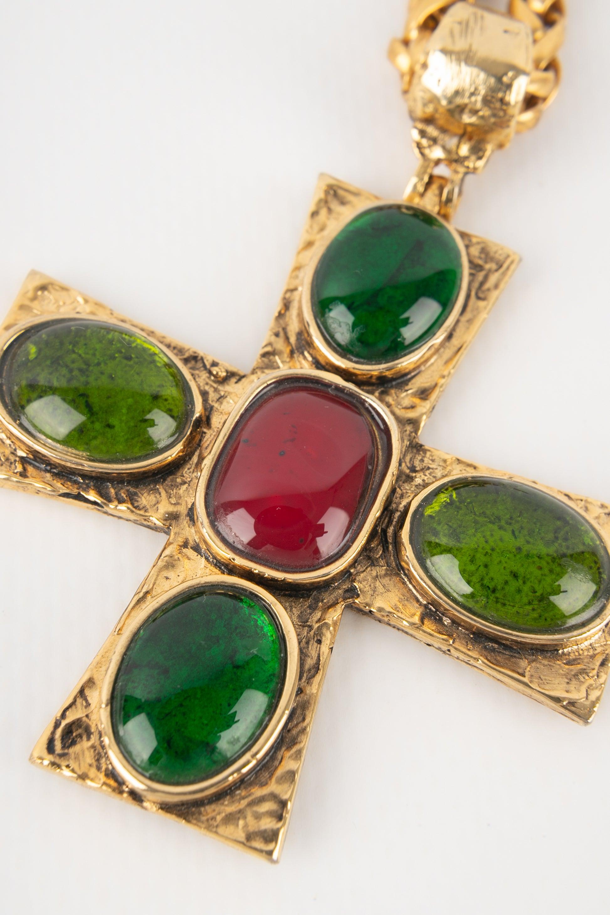 Collana con croce Les Paruriers di Goossens in vendita 1