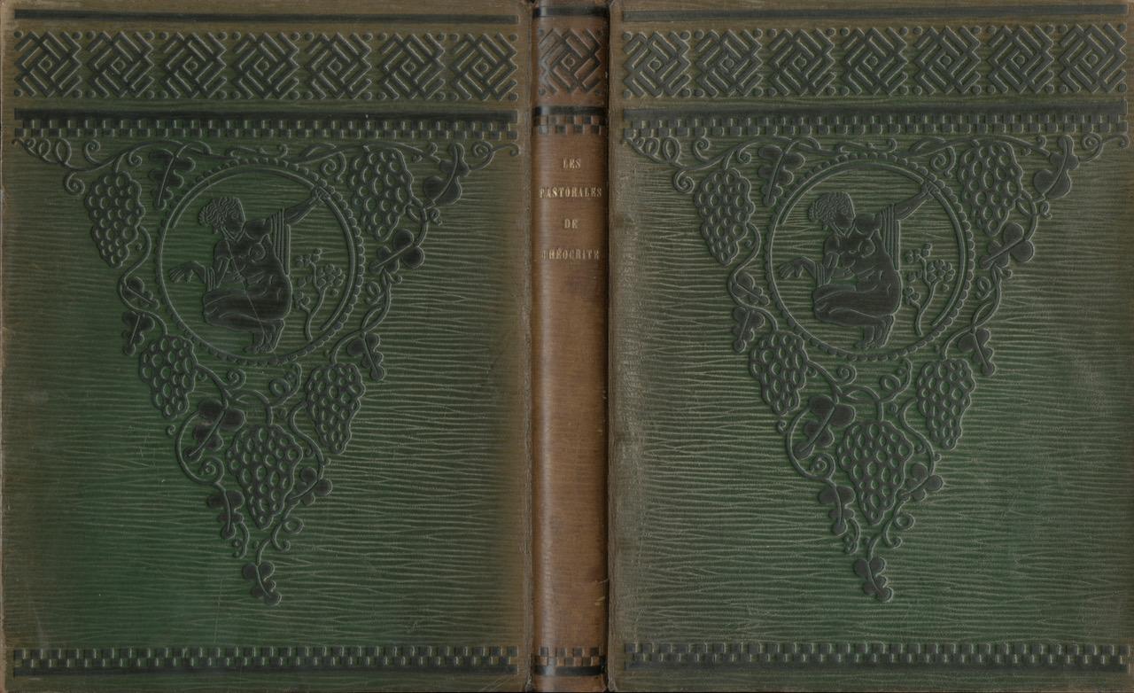 A beautiful copy of the DELUXE EDITION of a classic collection of pastoral poems and elegies by the Sicilian poet Theocritus (c. 300 B.C. – c. 260 B.C.), known for his epic and pastoral works in Greek. The energetic woodcuts that illustrate each of