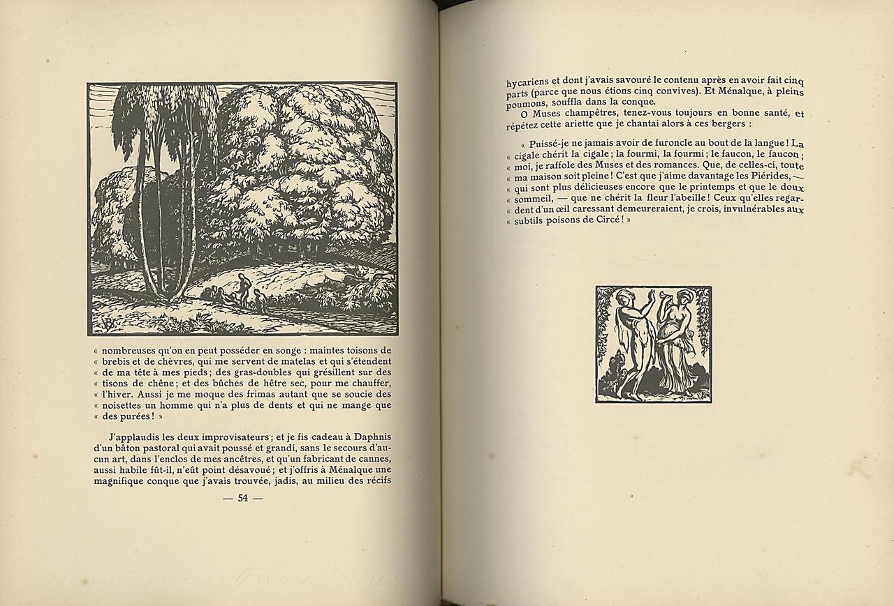 French LES PASTORALES, woodcuts by J.- B. Vettiner For Sale